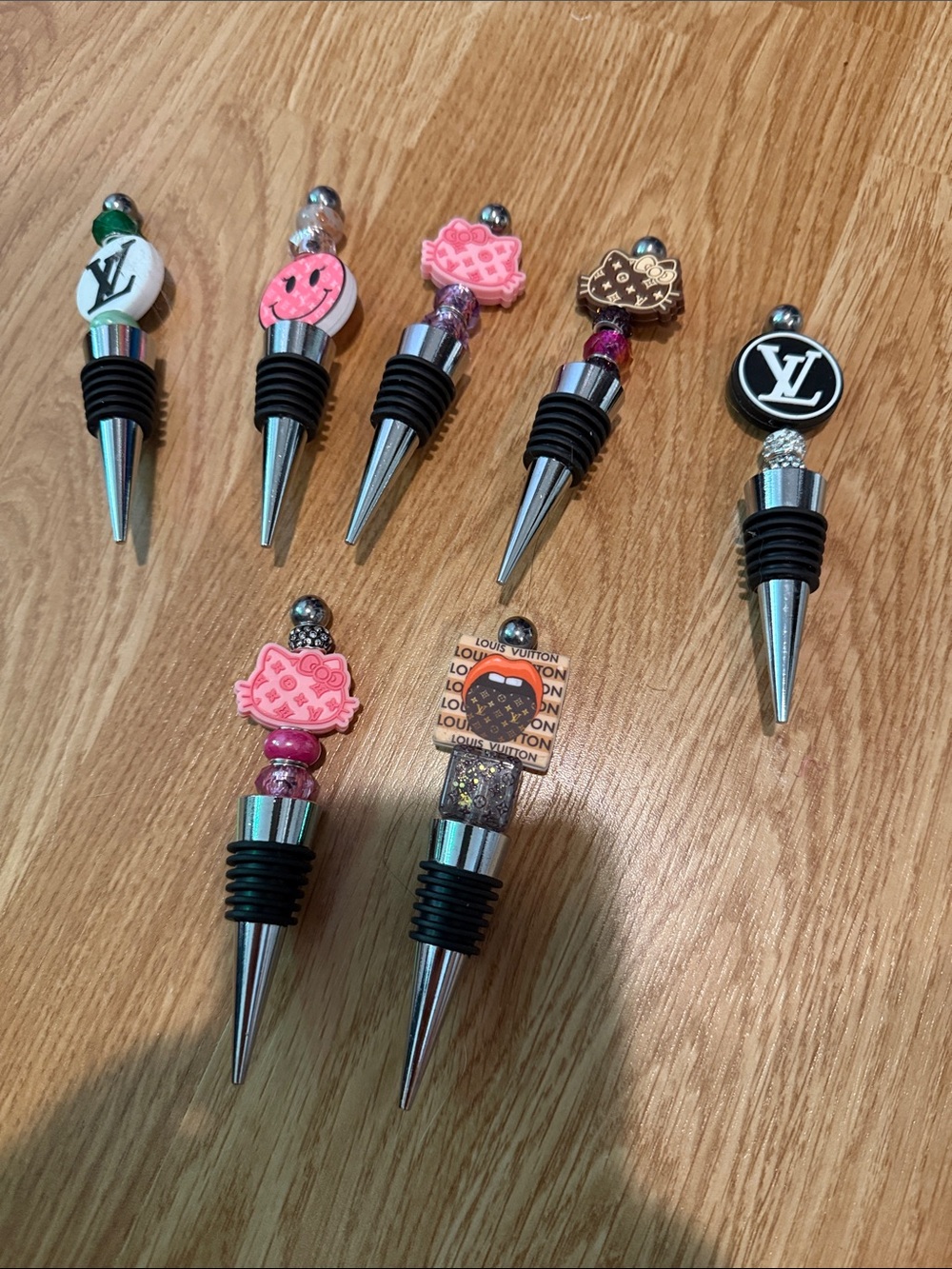 Handmade Beaded Wine Bottle Stopper-Can Custom Order or Can Purchase Pre-made